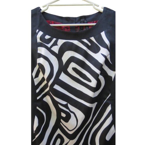 DESIGUAL - color block style sheath dress - size euro 44 - Picture 3 of 6